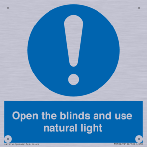 Open the blinds and use natural light
